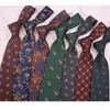 Bow bağları moda şarap yeşil moda çiçek hayvan erkekler 8cm polyester kravat iş için gündelik günlük giyim hediyeleri