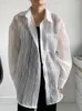 Frauenblusen Chicever solide belle Bluse für Frauen Langarm Langarm Single Breauzed Patchwork Pocket Korean Frühling Lose Hemden weiblich