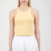 LL-88251 Mulheres roupas de ioga camisas sem mangas colete esportivo de cores sólidas Exercendo fitness garotas treinador de jogging sportswear