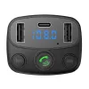 G47 Mini Car Charger Dual USB Type-C Ports Hands Free Adapter Adapter Car Bluetooth FM Transmitter MP3 Player