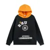 KC9D 남자와 여자 스웨트 셔츠 디자이너 Rhude Hoodie Rhudes Hooded felpa Uomo 틈새 패션 브랜드 Sudadera 가을 겨울 겨울 롱 슬리브 둥근 목 풀 오버 바닥