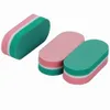 Mini Oval Nail Buffer Block Foot Rasps Double Sided Mixed Color DIY High Elastic Sponge Professional Polishing Care Repairing Polish Nails Art Tool LT0085