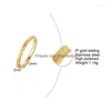 Pierścienie klastra Zorcvens prosta 2 mm kobieta męska para złoty kolor stalowy pierścień matowy biżuteria na męskie opaski upuszczenie deli dhxmj