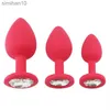 Anal Toys 3 Größe/Set Metal Anal Plug Sex Toys Soft Silicon Butt Plug für Frauen/Männer/Paare Erwachsene Spiel Masturbator Anal S/M/L Diamond Sex HKD230816