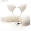 Anal Toys Fox Tail Anal Plug with Hairpin Bdsm Toy Flirting Metal Butt Plug Tail Sex Toys for Woman Man Couples Cosplay Adult Game Shop HKD230816