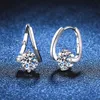 Charm Neetim 1 oorbellen voor vrouwen 925 Sterling Silver Ear Stud Hoops Diamond verloving Bruiloft Fijne sieraden Gift 230817