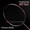 Andere Sportartikel 1PCS Professional 50T Rod 35lbs 100 Kohlefaser Badminton Schläger mit Bags Training Racquet Speed ​​Sport für Erwachsene 230816