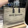 Designer Handtassen Rive Gauche Tote Bag Booptas voor vrouwen Hoge kwaliteit Fashion Linen Larten Grote strandzakken Reistas A3