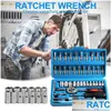 Professional Hand Tool Sets 46Pcs Car Repair Kit Wrench Set Head Ratchet Pawl Socket Spanner Screwdriver Metalworking H220510 Drop D Dhee3