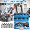 Ensembles d'outils à main professionnels 46pcs Kit de réparation de voiture Set Set Set Tivet Ratchet PAWL PORKET SPANNER STANDUVER Metalworking H220510 DROP D DHEE3