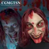 Party Masks CGMGTSN unisex skrämmande spökmaskfilm ondska död stiger skräck kvinnlig spöke demon latex mask halloween cosplay prop 230816