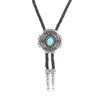 Bow Ties Alloy Gemstones Buckle Decor Bolo Tie For Men Women Bridegroom Wedding Necklace