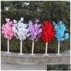 Decorative Flowers Wreaths Wedding Decoration 5Ft Tall 10 Piece/Lot Slik Artificial Cherry Blossom Tree Roman Column Road Leads Fo Dhuog