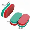 Mini Oval Nagelpuffer Blockfuß RASPS doppelseitig gemischte Farbe DIY Hoch elastische Schwamm professionelle Polierpflege reparieren polnische Nägel Kunstwerkzeug LT0085