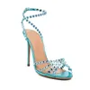 Gai Rhinestones Sequined Women Sexy Band الضيقة Thin High Heels Gladiator Fashion Fashion Summer Party Shoes 230816 Gai