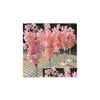 Decorative Flowers Wreaths Wedding Decoration 5Ft Tall 10 Piece/Lot Slik Artificial Cherry Blossom Tree Roman Column Road Leads Fo Dhuog