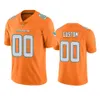 Miami''dolphins''men 1 Tua Tagovailoa 17 Jaylen Waddle 13 Dan Marino 25 Xavien Howard Women Youth Orang Custom Color Rush Limited Jersey