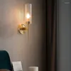 Lampada a parete Studio a LED in vetro di rame di lusso e corridoi da letto camera da letto lampade per corridoio