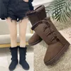 Boots Winter Women Boots Platform Shoes Keep Warm Mid-Calf Snow Boots Ladies Lace-up Comfortable Quality Waterproof Chaussures Femme T230817