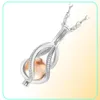 925 Sterling Argent Goutte D'eau Couronne Pendentif Collier Cage Creux Cône Boule Huile Essentielle Aromathérapie Perle Médaillon Bijoux Cadeau9977253