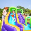 Надувный аквапарк Splish Splash со слайд и туннель дешевый аквапарк замок -туннель Sprinkler Playhouse for Kids Outdoor Play Summer Fun Games Подарки на день рождения подарки