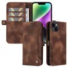 Retro Magnetyczne Flip Skórzane Vogue Case do iPhone'a 15 14 13 12 Pro Max Samsung Galaxy Folding Z Flip3 Flip4 Fold3 Fold4 S22 S23 Ultra 5G A14 4 Gniazdo karty Pallet Shell Shell