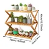 Garden Decorations 3 Layers Durable Fixed Plant Stand Mtilayer Flower Pot Shelf Indoor Outdoor Display For Balcony Drop Delivery Hom Dh5Kx