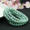 Strand 7mm High Grade A Jadeite Myanmar Bead Bracelets Quality Burma Jades Multilayer Bracelet Bangle Men Women Accessorie