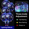 Inne imprezy imprezowe 510pcs Luminous Bobo Bobon Transpare LED LED Light Up Balons Helium Flashing Balloons na przyjęcie Urodziny Dekoracja ślubna 230817