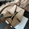 Designväska äkta läder handväska axel hink kvinnas väskor pussel koppling totes crossbody fyrkantig kontrast färg lapptäcke purses loeews cross body