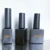 Storage Bottles Wholesale 10ml 1600pcs Nail Gel Contaiers Glass Packing With Brush Bar Black Square Bottle SilverLid