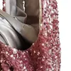 Evening Bags Japan Style Women Fashion Sequins Shoulder Bag Large Capacity Female Glitter Beaded Tote Handbag Mermaid Hand Pink 230816