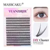 False Eyelashes MASSCAKU DIY Eyelash Extension 3D Effect Premade Heated Bonded Band Cluster Lashes Make Up At Home Soft Korean Makeup Poducts HKD230817