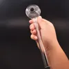 5 cm balle 8 pouces de longueur en verre tuyau en verre transparent transparent du brûleur d'huile en verre transparent Adaptateur à ongles à tube en verre épais