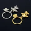 Keychains Aircraft Model Metal Key Chain Fashion Car Ring Plane Party Gift Sieraden