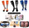 Sportsocken 3 Paare Komprimierungssocken für Krampfadern Fußballfußball 20-30 mmHg Männer Frauen Sportsocken für das Laufrad 230816