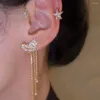 Backs Earrings Fashion Sweet Earclip Butterfly Star Tassel Ear Hanger Without Holes Advanced Sense Small Design