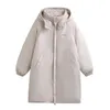 Women's Down CGC 2023 Jacket Women Winter Long Parka Thicken Cotton Padded Coat Female Hooded Keep Warm Loose Outwear