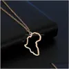 Hanger kettingen hangers sieraden Afrikaanse kaart choker voor vrouwen Zuid -Afrika roestvrijstalen ketting ketting druppel levering 2021 jxavt dhyu0