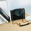 spiegelkwaliteit LOULOU schooltas bakken ketting clutch tas Echt leer Klassieke klep Luxe heren Cross body Dames handtassen envelop Designer Messenger schoudertassen