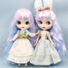 Dolls Icy DBS Blyth Doll Skin White Skin Body Dark Corpo Cabelo azul personalizado Rosa fosco fosco 16 BJD Toy Anime Girls 230816