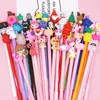 Gel Pens 50Pcs Lot Cute Cartoon Pen 0 5mm Black Ink Kawaii Writing Neutral Signature Stationery Office School Supplies 230816