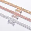 Dog Collars High-end Zircon Bone Chain For Cat And Puppy Accessories Jewelry Pet Collar Supplies Necklace