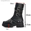 Buty Gothic Style Zupełnie Nowa platforma Cosplay wampirów wampirów dla kobiet w połowie Calf Boots 2022 Autumn Winter Street Buty Buty motocyklowe T230817