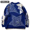 Męskie swetry Harajuku retro graffiti gwiazda Jumper Knit Sweter męski Zimowy zimowy koreański dziadek pullover brzydki sweter kobiet Y2K Grunge 230816