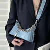 Hobo -märkesdesigner Denim Women's Shoulder Bag Casual Chain Crossbody Bag Hobos Handbag HKD230817