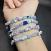 Strand Natural Sodalite Armband Streche Elastic Cord Pulserase Healing smycken pärlor Lovers Fashion Woman Holiday Gift 1st