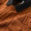 メンズセーターラグジュアリーハイエンドファッションパターンデザインフェイク2つのセーターメンズシャツカラー秋と冬の太い暖かいニットプルオーバー230816