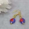 Dangle Earrings Fashion 16 19mm Flower Cloisonne Beads For Women Charms Party Gifts Eardrop Wholesale Price Diy Jewelry B3005