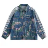 Men's Jackets Flower printed Pattern Denim Oversized Hip Hop Streetwear Outwear Coats For Male Spring Autumn 230816